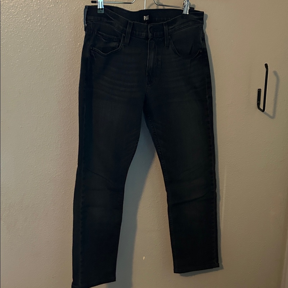 PAIGE Women's Black Boyfriend Jeans